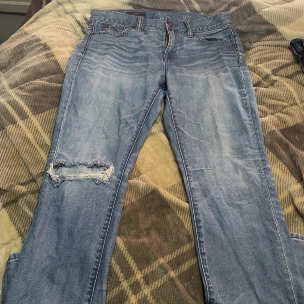 J. Crew Broken in Boyfriend Jeans Size 27